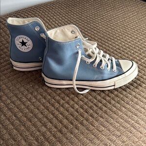 Converse Blue High-Top Sneakers with White Accents